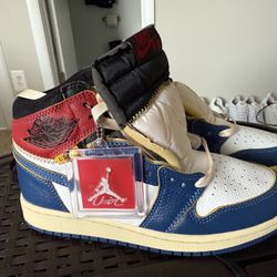 Jordan 1 Union Size blue/red Size 4 no Box 100$