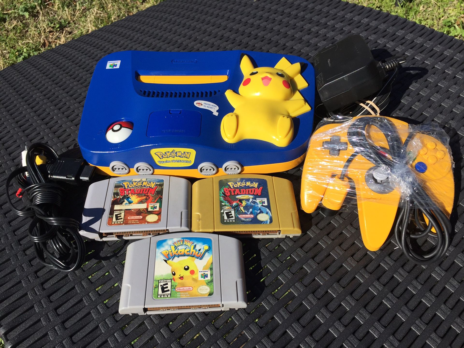 Pokémon Pikachu Nintendo 64 (N64) System + Pokémon Games Bundle For Sale *Won’t Last Long*