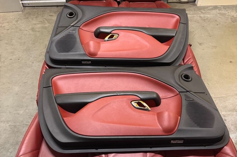 Dodge Challenger Red Door Panels