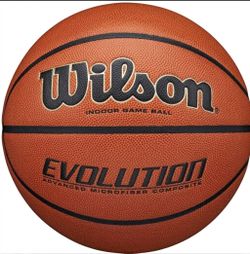 New Wilson Evolution Indoor Basketball with Pump and Bag