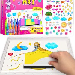 Purple Ladybug Squeegee Art Craft Painting Set - Unicorn & Princess