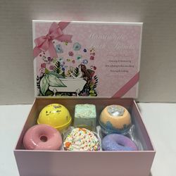 STNTUS 6 Pieces Bath Bomb Set Shea Butter, Flowers and Candy 