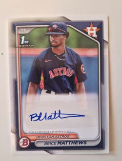 Brice Matthews Bowman 1st Autograph Card Houston Astros