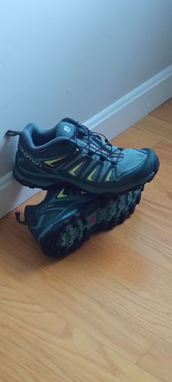 Salomon X Ultra Hiking Trail Shoes Mens 10.5 Black Gray Contagrip Quicklace