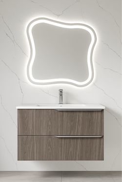 Bathroom vanity floating