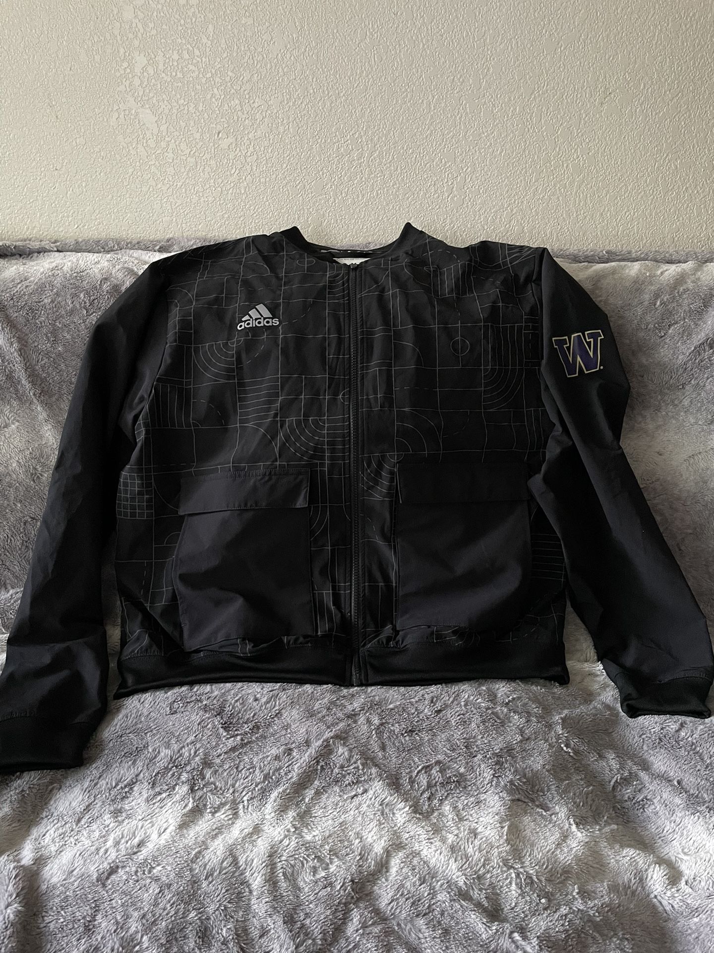  Adidas Men's Playoff Full Zip Lightweight Jacket Size Large Black NWOT 