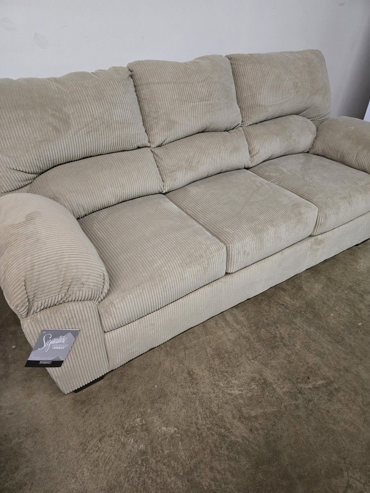 New Plush Tan Sofa