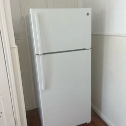 White GE refrigerator