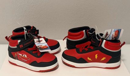 New Disney Pixar Cars Lightning Mcqueen High Top Shoes (Toddler Little Kid)