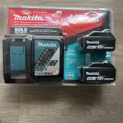 Makita 18V LXT Lithium-Ion Battery and Rapid Optimum Charger Starter Pack (5.0Ah