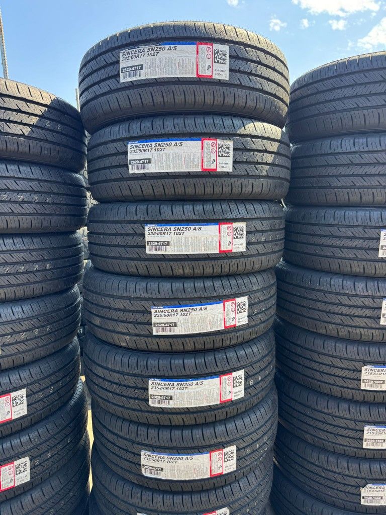 235/60/17 Falken SN250 80K mile warranty 4 new tires