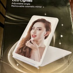 Lighted Makeup Mirror Vanity Mirror with Lights, with 82 Led Lights, 3 Color Lighting,Folding