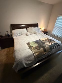 OBO-7 peice bedroom set from Ashley furniture very solid wood, very heavy and good quality wood