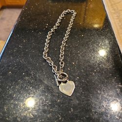  Silver Like Toggle Necklace