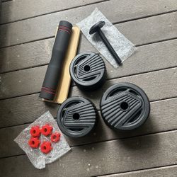 Adjustable Dumbbells 4-4.5-/ 3-3.5/3-2.75Lbs 1-barbell Connecting 1-base rod 5-fixed Nut