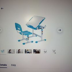 Kids Desk - Blue and Grey 