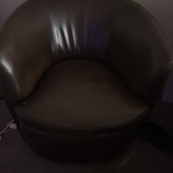 Brown leather chair