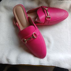 Pink Flat Loafers Size 40 (8)