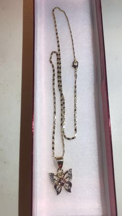 Chain with butterfly pendent