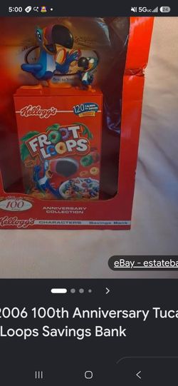 Fruit loops piggy bank