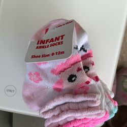 Infant Pop Up Cuff Socks, girls 6 pk - Assorted