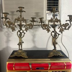 A Pair French Candle Holders 