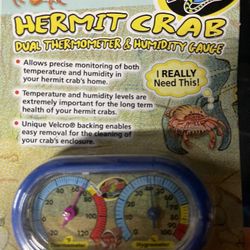 Hermit Crab Duel Thermometer And Humidity Gauge 