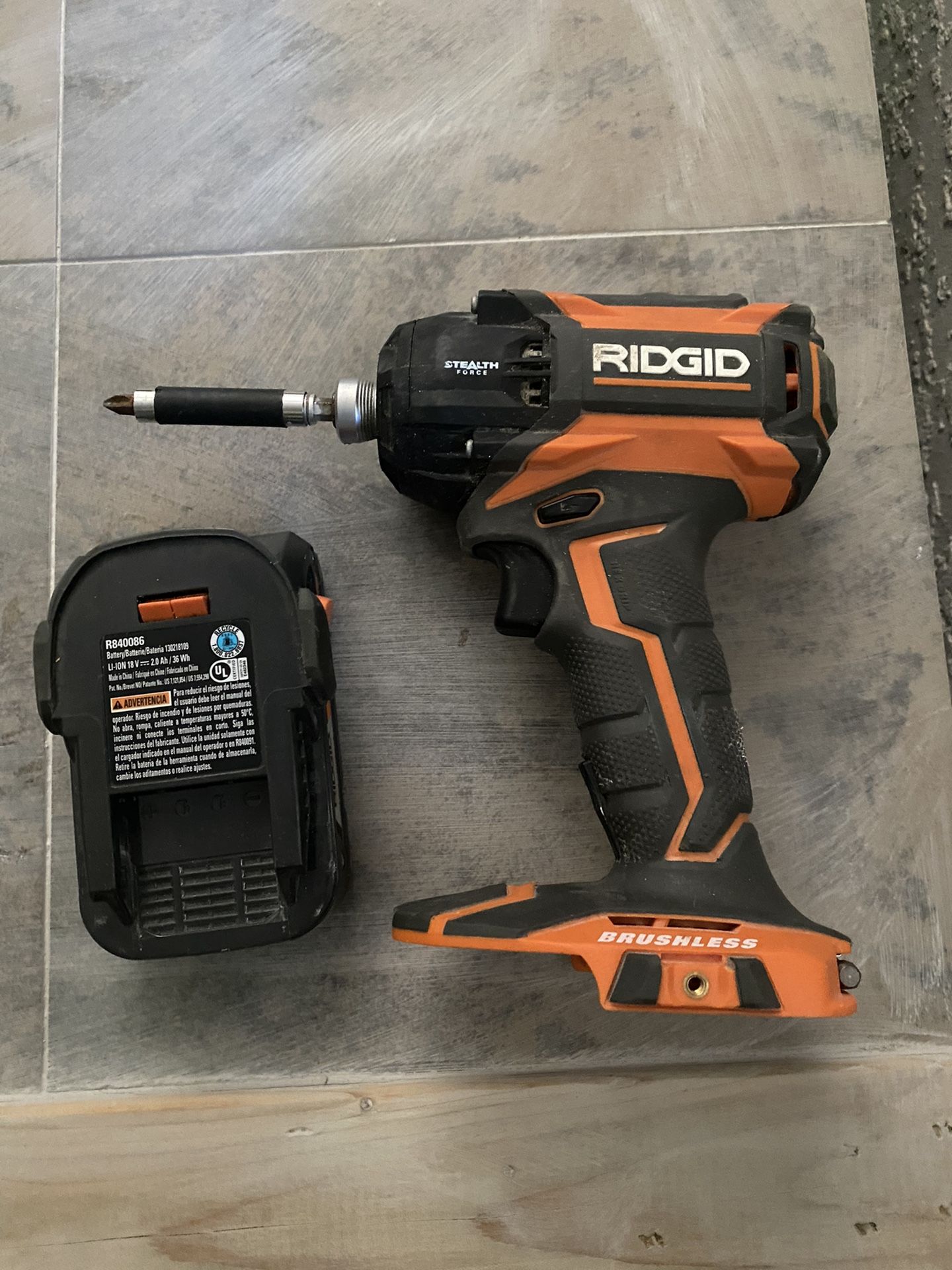 RidGid Drill With Battery