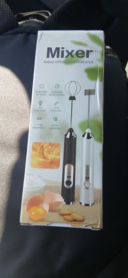 Mini rechargeable mixer, 3 speed with attachments