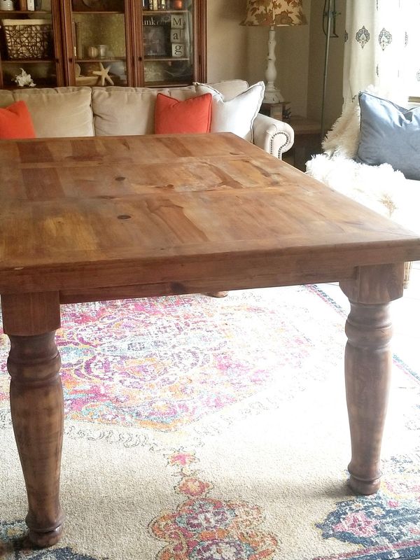 Farmhouse Solid Chunky 6 Ft Dining Table Custom Furniture In Farmhouse Solid Chunky 6 Ft Dining Table Custom Furniture In Hollywood Fl Offerup
