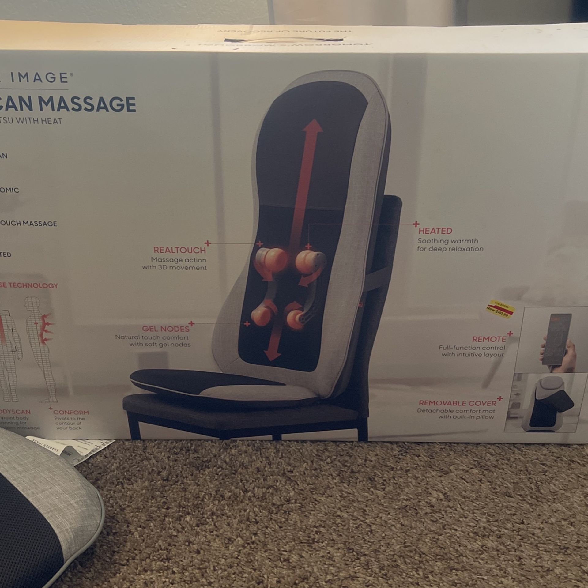 Back Massager Sharper Image Body Scan Massage Realtouch Shiatsu