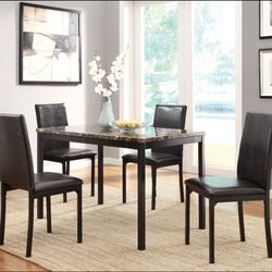 Dining Table, Faux Marble Top 💥 High quality furniture