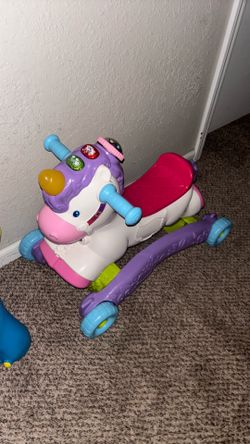 Kids ride or rock changeable unicorn