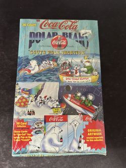 1996 Coca-Cola Polar Bears South Pole Vacation Sealed Box 36 Packs Cards