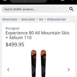 Brand New 176cm ROSSIGNOL E80 All Mountain Skis & Bindings