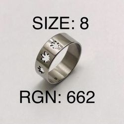 Stainless Steel Ring Band: Size-8/RGN-662