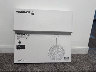 IKEA VINDKAST Lamp Shade – Modern White 20” – Great Condition 💡✨