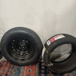 New Tire And Temporary Tire 