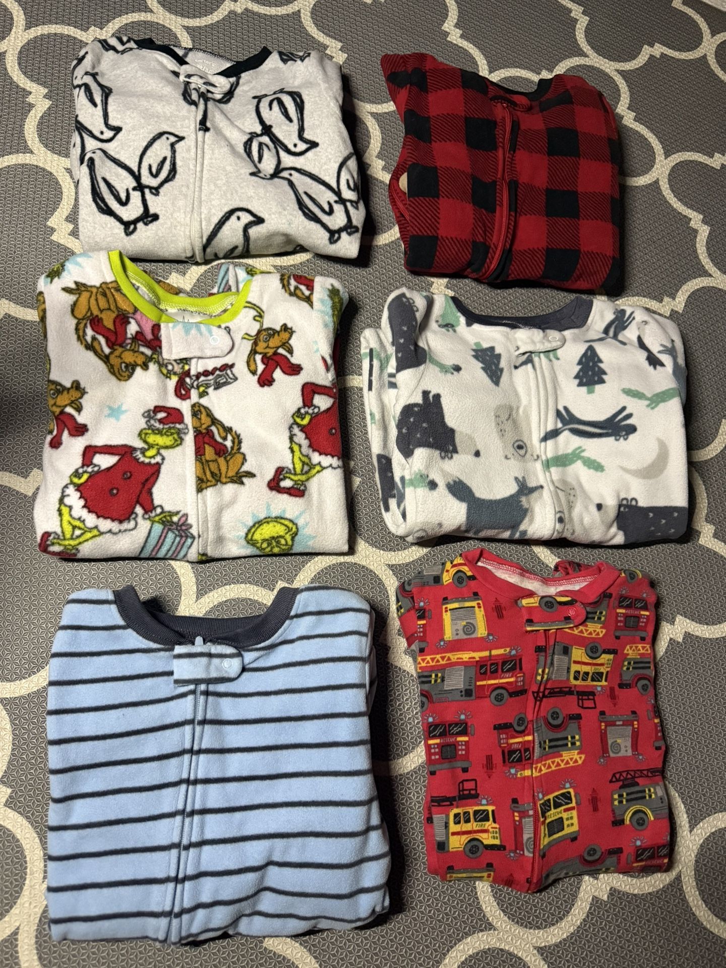 Carters Fleece Footie Pjs 3T