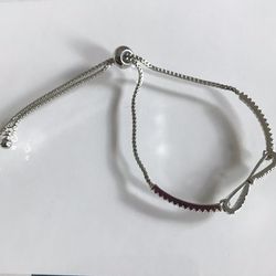 Sterling Silver Bow Bracelet, Adjusts To Fit 