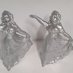 Rare Vintage Bros Art Dancing Woman Salt & Pepper Shakers 