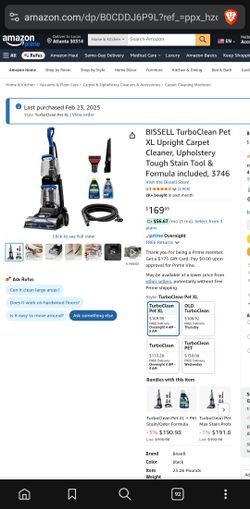 BISSELL TurboClean Pet XL Upright Carpet Cleaner