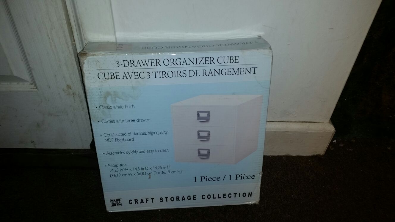 3 drawer organizer cube