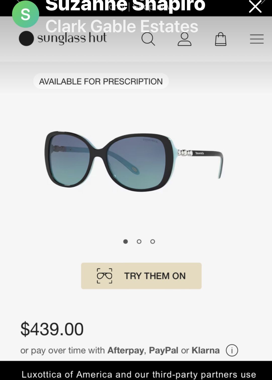 Tiffany And Company Sunglasses