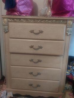 Wooden Chester Drawer trimmed in Gold
