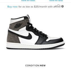 jordan 1 mocha size 10, and 10.5 both are ds
