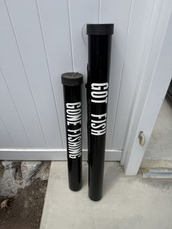 Home made fishing rod travel tubes.