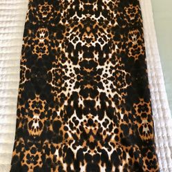 Print Leopard Pencil Skirt 