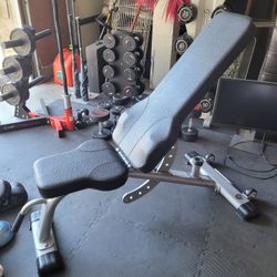 Tuff Stuff Deluxe Adjustable Weight Bench for $250 Firm (Walnut 91789)