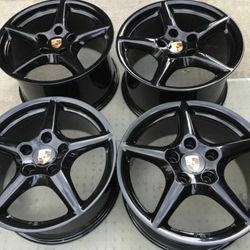 18” Porsche 911 997 Boxster Cayman 996 Black Wheels 